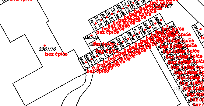 Přerov 43202217 na parcele st. 6348/12 v KÚ Přerov, Katastrální mapa