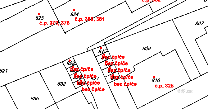 Ústí nad Labem 44724217 na parcele st. 814 v KÚ Neštěmice, Katastrální mapa