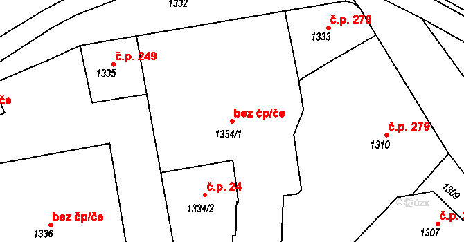Velké Opatovice 47953217 na parcele st. 1334/1 v KÚ Velké Opatovice, Katastrální mapa
