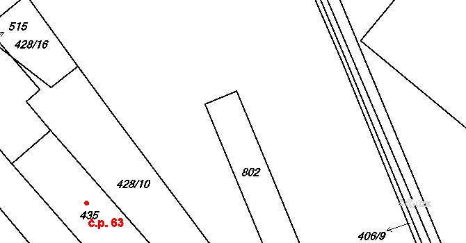 Brumovice 48589217 na parcele st. 452 v KÚ Skrochovice, Katastrální mapa