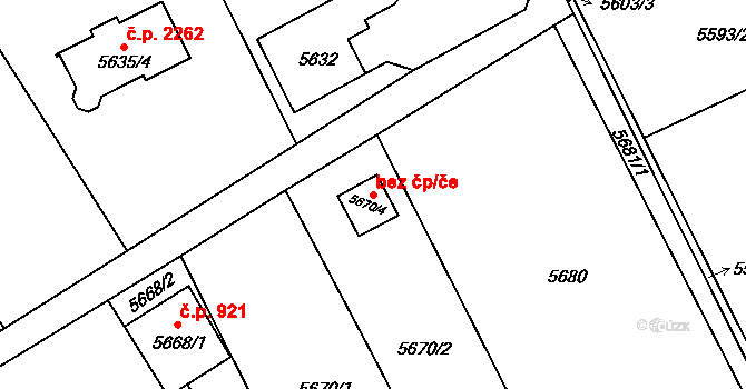 Petřvald 49000217 na parcele st. 5670/4 v KÚ Petřvald u Karviné, Katastrální mapa