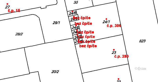 Praha 77553217 na parcele st. 24/7 v KÚ Karlín, Katastrální mapa