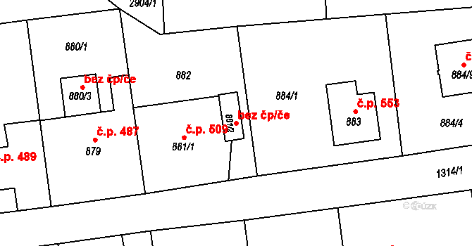 Bolatice 84009217 na parcele st. 881/2 v KÚ Bolatice, Katastrální mapa
