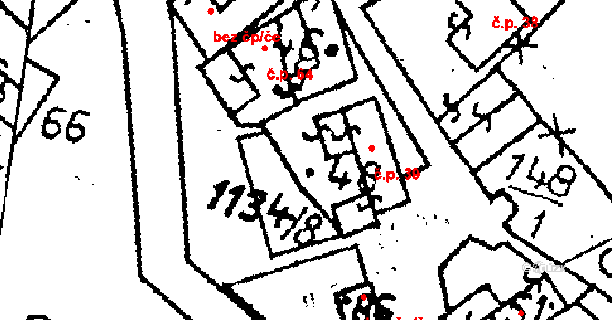Klucké Chvalovice 39, Zbýšov na parcele st. 48 v KÚ Klucké Chvalovice, Katastrální mapa