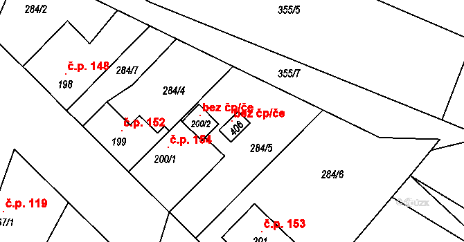 Stará Lysá 118124218 na parcele st. 406 v KÚ Stará Lysá, Katastrální mapa
