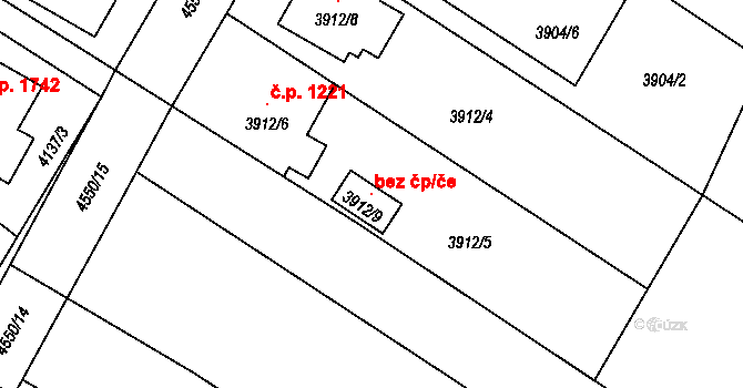 Hlučín 121022218 na parcele st. 3912/9 v KÚ Hlučín, Katastrální mapa