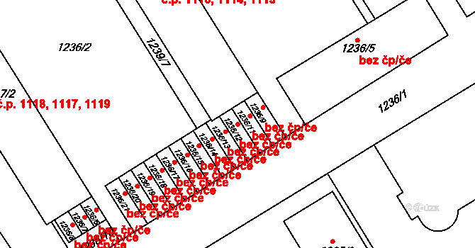 Rychnov nad Kněžnou 38484218 na parcele st. 1236/12 v KÚ Rychnov nad Kněžnou, Katastrální mapa