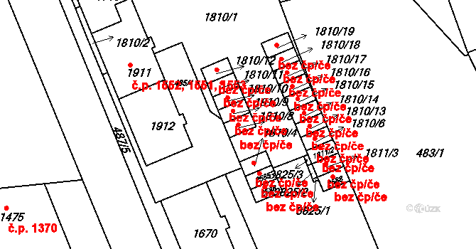Lysá nad Labem 43413218 na parcele st. 1810/8 v KÚ Lysá nad Labem, Katastrální mapa