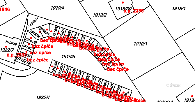 Mizerov 507, Karviná na parcele st. 1919/15 v KÚ Karviná-město, Katastrální mapa