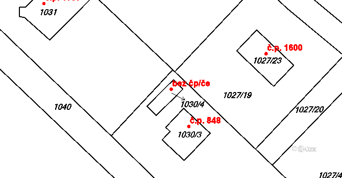 Rumburk 49315218 na parcele st. 1030/4 v KÚ Rumburk, Katastrální mapa