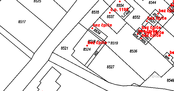 Mikulov 50124218 na parcele st. 8524 v KÚ Mikulov na Moravě, Katastrální mapa
