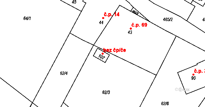 Nemyslovice 95254218 na parcele st. 107 v KÚ Nemyslovice, Katastrální mapa