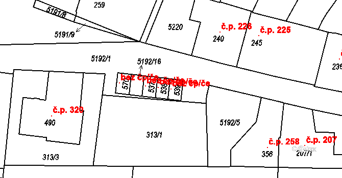 Černošín 118804219 na parcele st. 539 v KÚ Černošín, Katastrální mapa