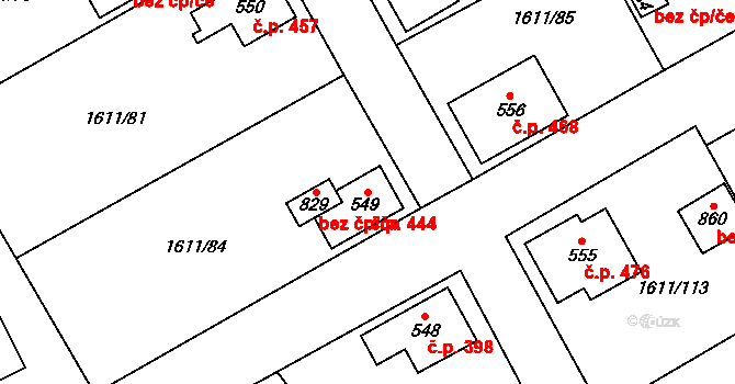 Rotava 444 na parcele st. 549 v KÚ Rotava, Katastrální mapa