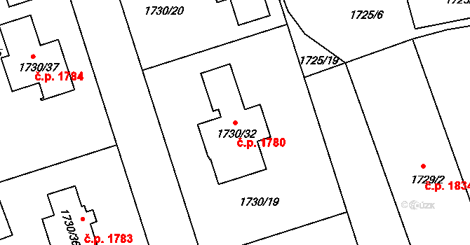 Jirkov 1780 na parcele st. 1730/32 v KÚ Jirkov, Katastrální mapa