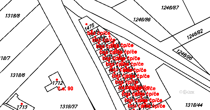 Holýšov 45192219 na parcele st. 1009 v KÚ Holýšov, Katastrální mapa