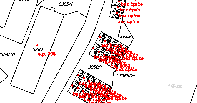 Česká Třebová 45441219 na parcele st. 2302 v KÚ Česká Třebová, Katastrální mapa