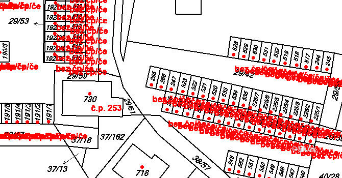 Pardubice 46743219 na parcele st. 247 v KÚ Nové Jesenčany, Katastrální mapa