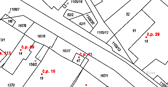 Knínice 41, Libouchec na parcele st. 47 v KÚ Knínice u Libouchce, Katastrální mapa
