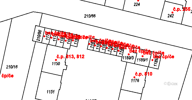 Starý Plzenec 40015220 na parcele st. 1184 v KÚ Starý Plzenec, Katastrální mapa