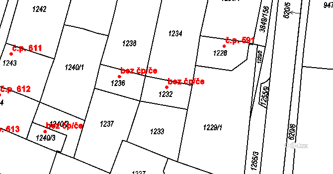 Kunovice 41948220 na parcele st. 1232 v KÚ Kunovice u Uherského Hradiště, Katastrální mapa