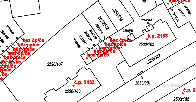 Opava 43794220 na parcele st. 2530/358 v KÚ Opava-Předměstí, Katastrální mapa