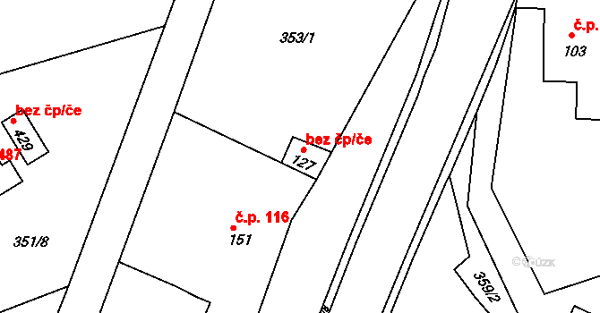 Kopřivnice 44830220 na parcele st. 127 v KÚ Drnholec nad Lubinou, Katastrální mapa