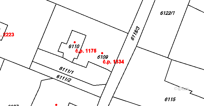 Rychvald 1334 na parcele st. 6109 v KÚ Rychvald, Katastrální mapa