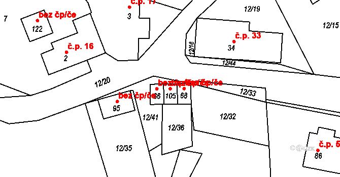 Jarošov nad Nežárkou 147315221 na parcele st. 105 v KÚ Zdešov, Katastrální mapa