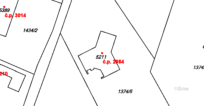 Dvůr Králové nad Labem 2984 na parcele st. 5211 v KÚ Dvůr Králové nad Labem, Katastrální mapa