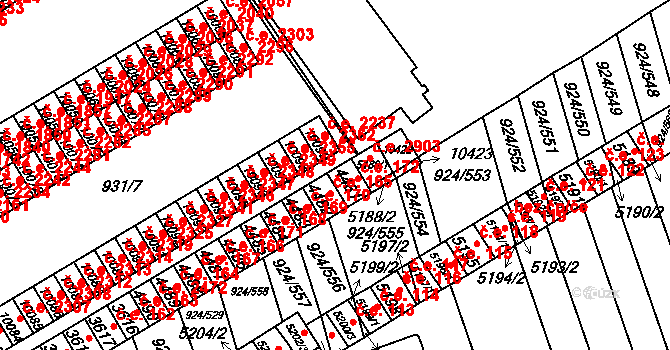 Hodonín 172 na parcele st. 4481 v KÚ Hodonín, Katastrální mapa