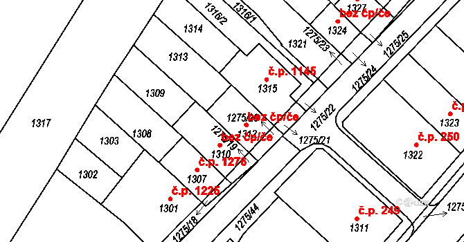 Mutěnice 38908221 na parcele st. 1312 v KÚ Mutěnice, Katastrální mapa