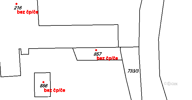 Smiřice 40307221 na parcele st. 857 v KÚ Smiřice, Katastrální mapa