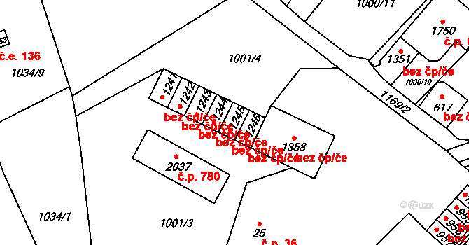 Kdyně 41974221 na parcele st. 1245 v KÚ Kdyně, Katastrální mapa