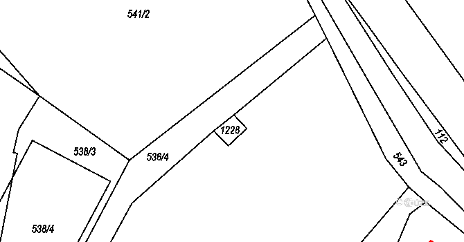 Broumov 46429221 na parcele st. 646 v KÚ Broumov, Katastrální mapa