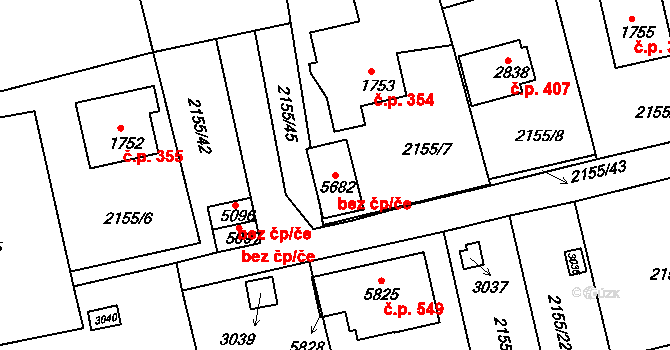 Trutnov 47508221 na parcele st. 5682 v KÚ Trutnov, Katastrální mapa