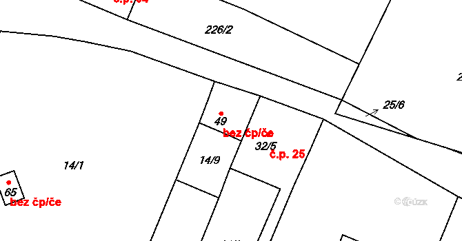 Slavonice 47523221 na parcele st. 49 v KÚ Stálkov, Katastrální mapa