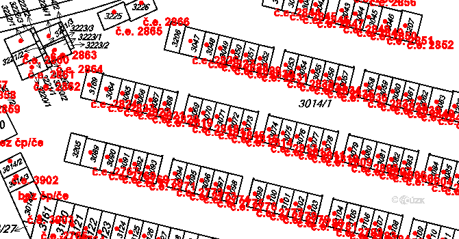 Podlesí 2815, Havířov na parcele st. 3072 v KÚ Bludovice, Katastrální mapa