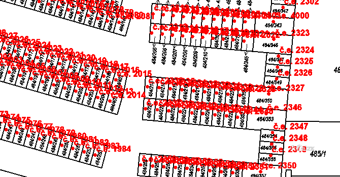 Havířov 48993221 na parcele st. 484/215 v KÚ Bludovice, Katastrální mapa