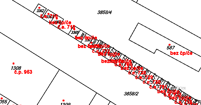 Rakovník 49143221 na parcele st. 3370 v KÚ Rakovník, Katastrální mapa