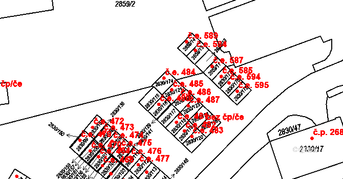 Rumburk 49797221 na parcele st. 2830/121 v KÚ Rumburk, Katastrální mapa