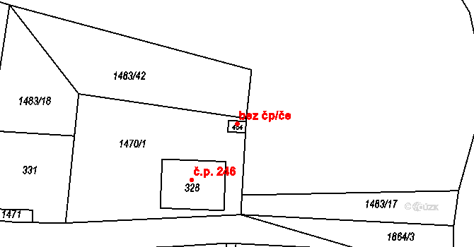 Lipová 49890221 na parcele st. 464 v KÚ Lipová u Šluknova, Katastrální mapa