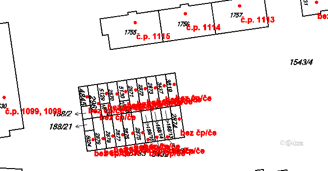 Rožnov pod Radhoštěm 50354221 na parcele st. 3437 v KÚ Rožnov pod Radhoštěm, Katastrální mapa
