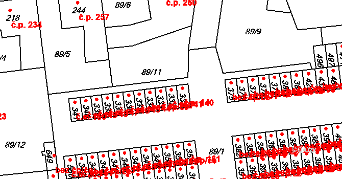 Běloves 141, Náchod na parcele st. 332 v KÚ Běloves, Katastrální mapa