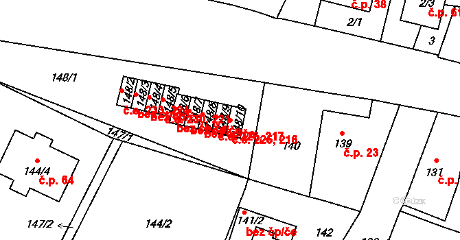 Hruškové Dvory 216,225, Jihlava na parcele st. 148/10 v KÚ Hruškové Dvory, Katastrální mapa