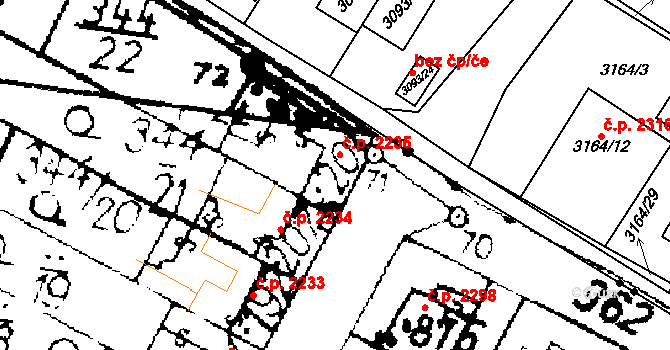 Podlusky 2235, Roudnice nad Labem na parcele st. 208 v KÚ Podlusky, Katastrální mapa