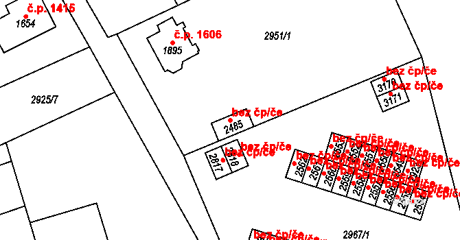 Kraslice 38520222 na parcele st. 2485 v KÚ Kraslice, Katastrální mapa