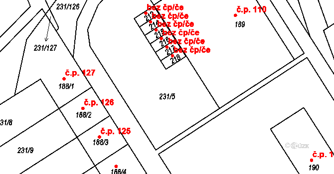 Zámrsk 39457222 na parcele st. 218 v KÚ Zámrsk, Katastrální mapa