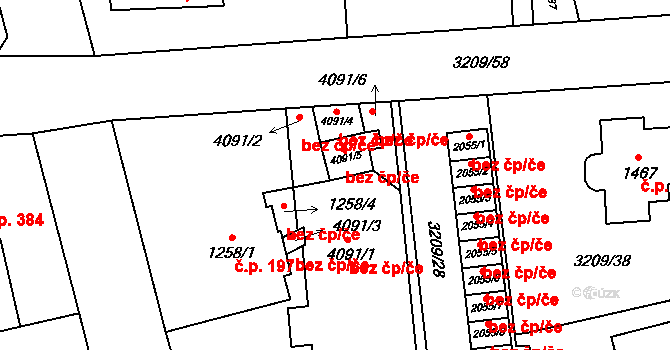 Klatovy 40272222 na parcele st. 4091/5 v KÚ Klatovy, Katastrální mapa