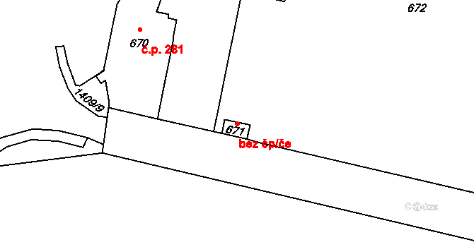 Bohumín 43958222 na parcele st. 671 v KÚ Pudlov, Katastrální mapa